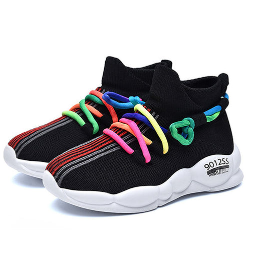 Children's Sports Knitted Breathable Student Casual Shoes