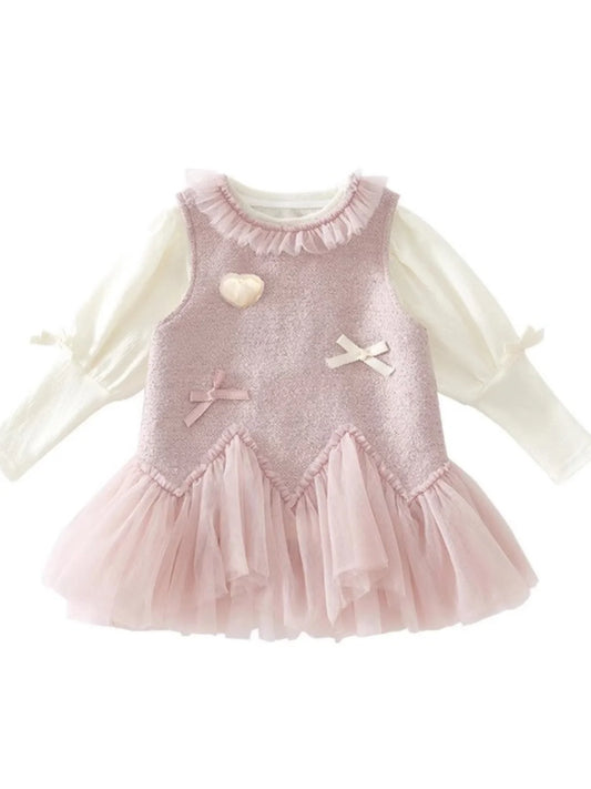 Girls' Princess Birthday Dress - Sweet Spring Autumn Party Outfit