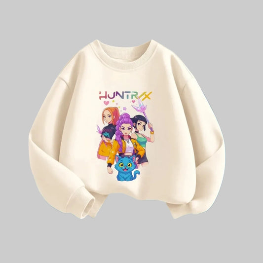 Kpop Demon Hunters Kids Hoodie - Long Sleeve Pullover Sweatshirt (6M-7Y)