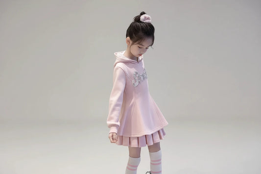 set sweatshirts and pink pleated skirt - Kidnor