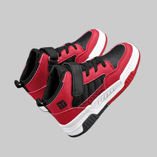 Leather High-Top Sports Sneakers - Kidnor