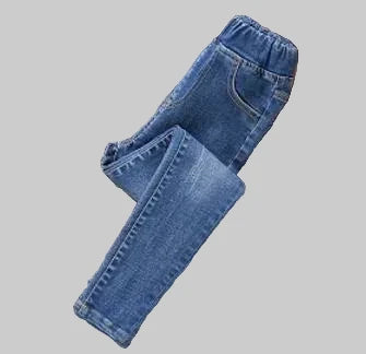 Girls Straight Jeans - Fashion Pencil Pants for Kids (5-14 Years)