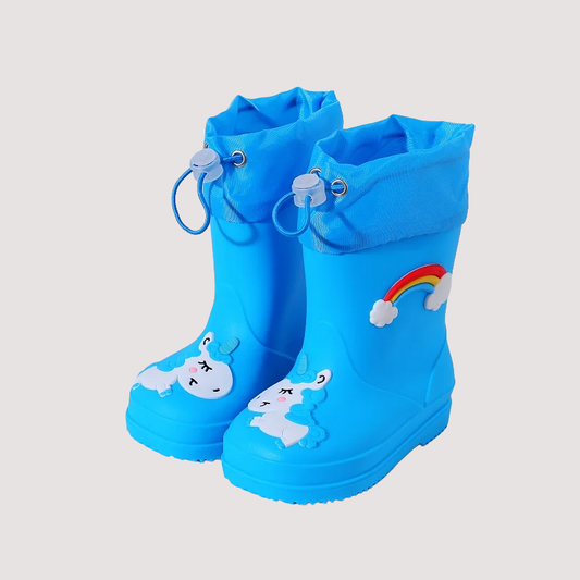 Cartoon Waterproof Slip On Rain Boots - Kidnor