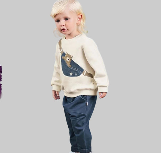 Boys' Fashion Casual Exercise Sweater Pants Suit - Kidnor