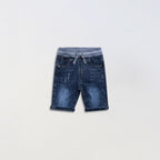 Summer Clothing Pants Shorts Boys Ribbed-waist Denim Mid-length Pants