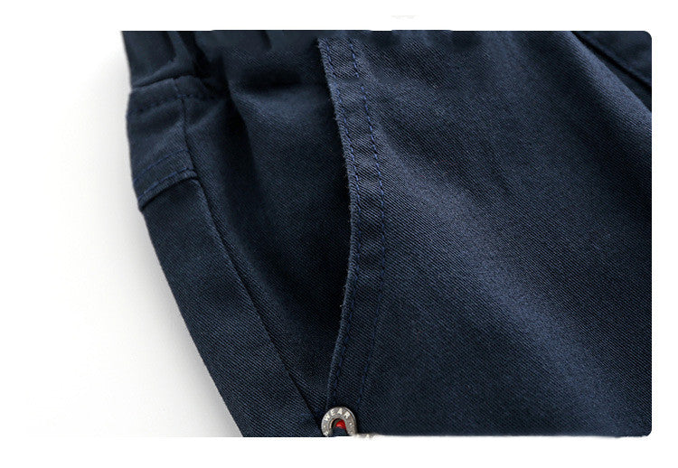 Embroidered Pants Solid Color Soft Children's Pants - Kidnor