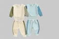 Color Matching Long-sleeve Sweater Set - Kidnor