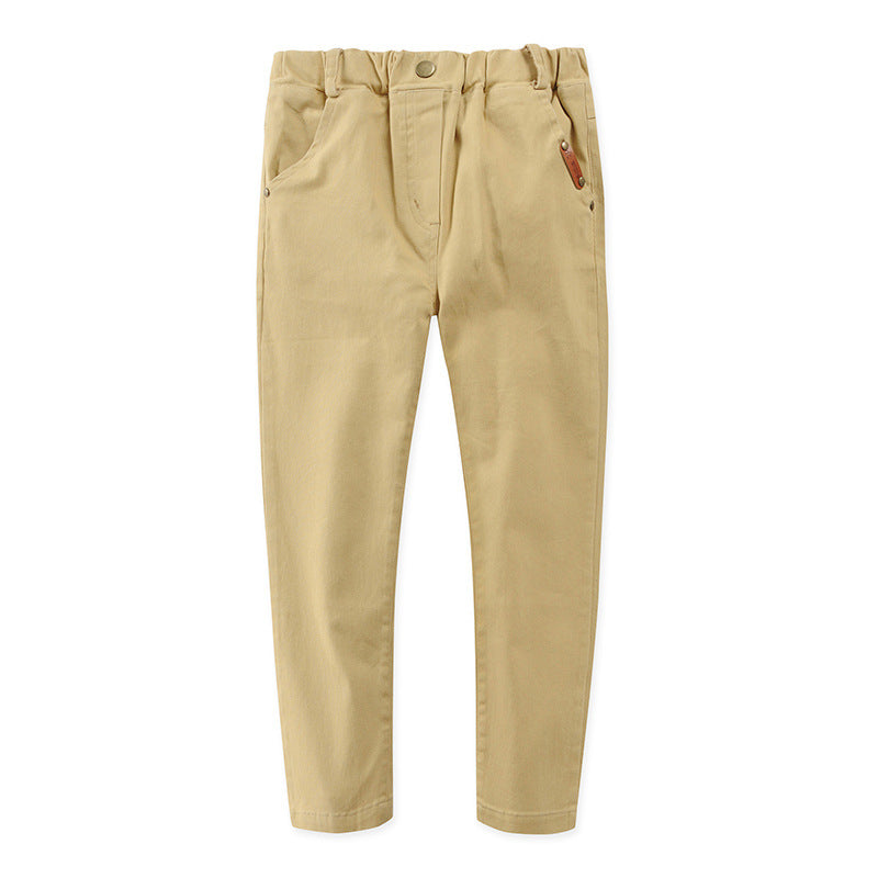 Stretch Cotton Trousers Slim-Fit - Kidnor