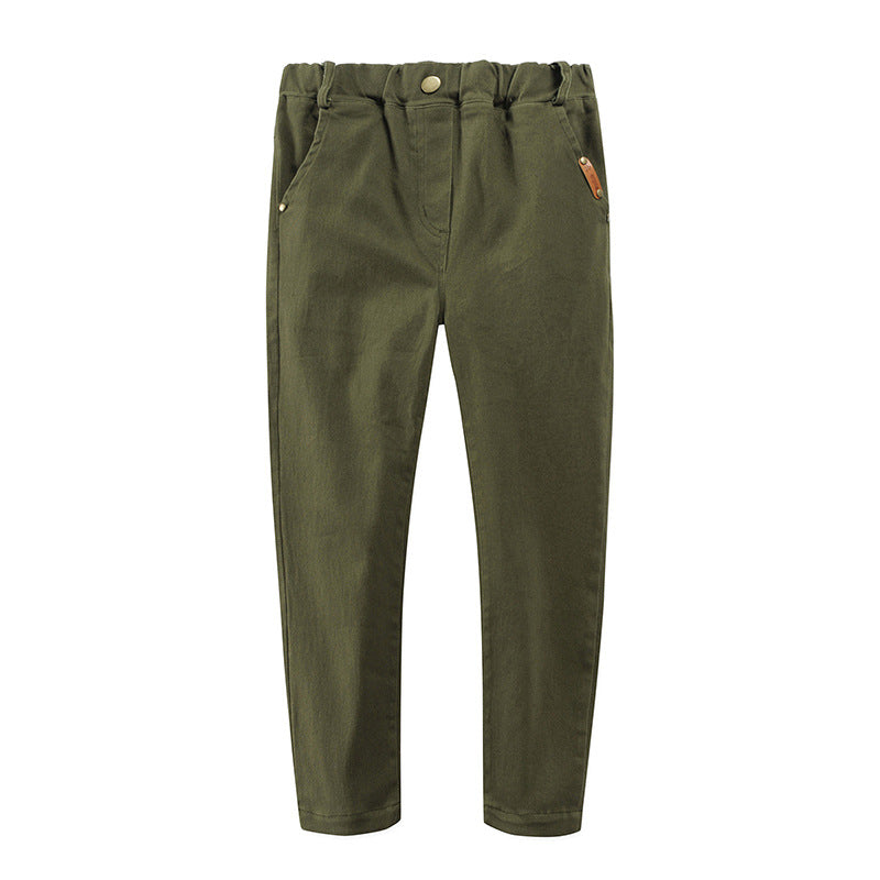 Stretch Cotton Trousers Slim-Fit - Kidnor