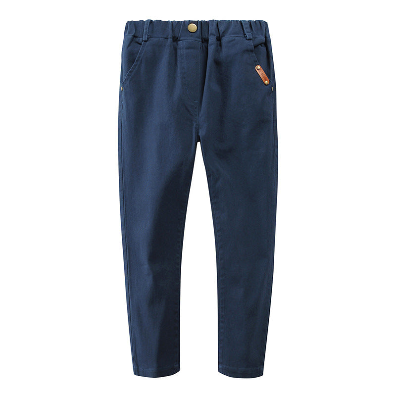 Stretch Cotton Trousers Slim-Fit - Kidnor