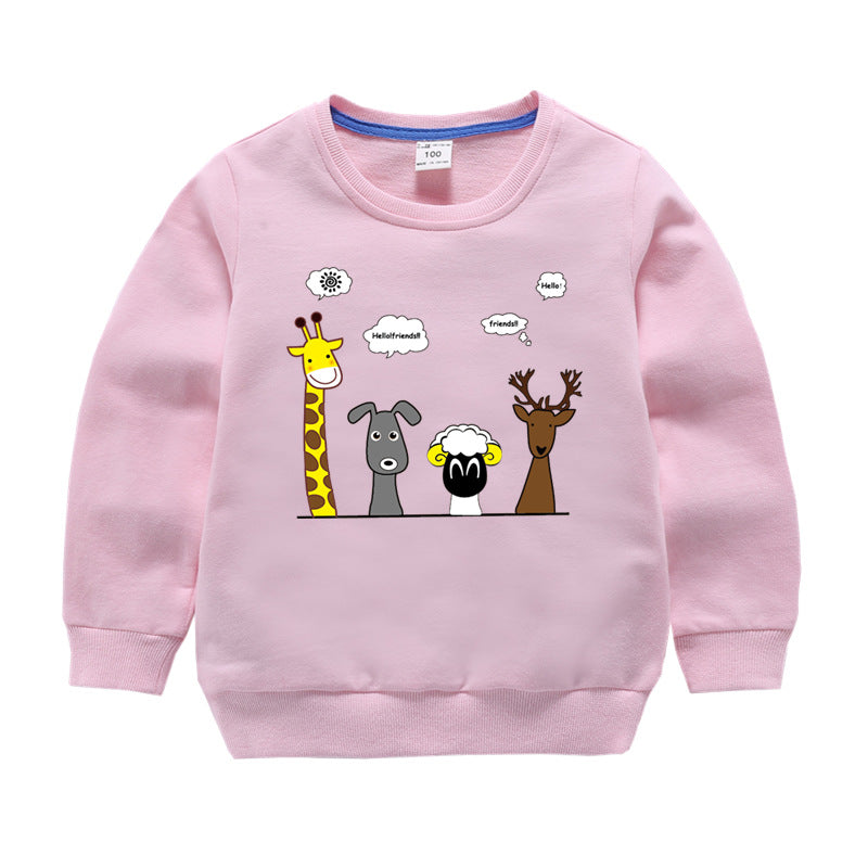 Spring and Autumn Long Sleeve Sweatshirt Baby Cotton Top - Kidnor