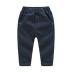 Embroidered Pants Solid Color Soft Children's Pants - Kidnor