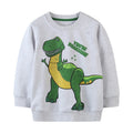 Boys Long Sleeve Cotton Printed Dinosaur Sweatshirt - Kidnor