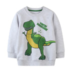 Boys Long Sleeve Cotton Printed Dinosaur Sweatshirt - Kidnor