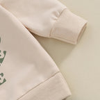 Crew Neck Pullover Sweatshirt Sweatpants Suit - Kidnor