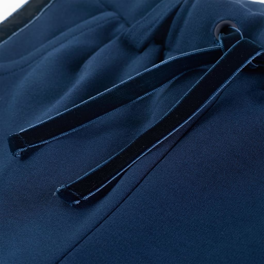 Children's trousers with black trim, navy blue, size 116
