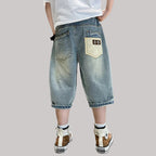 Boy Summer Clothing Shorts Thin Denim