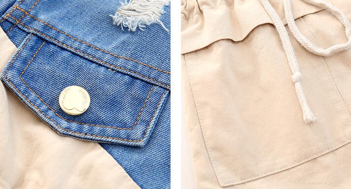 Fashion Simple Children's Denim Trench Coat - Kidnor