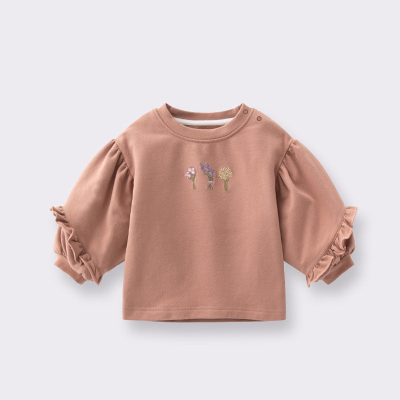 Baby Autumn Clothing Sweatshirt Bell Sleeve Loose - Kidnor