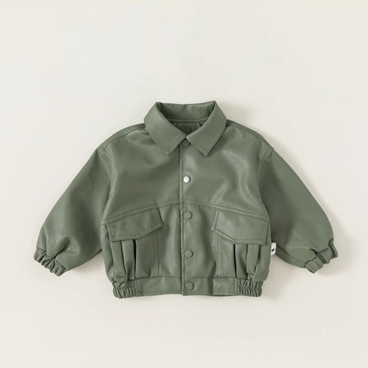 Children's Coat Autumn Leather Top - Kidnor