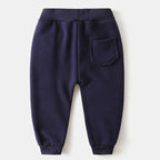 Letter Embroidered Velvet Pants Thickened Trousers - Kidnor