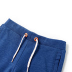 Children's shorts with drawstring, dark blue melange, size 104.