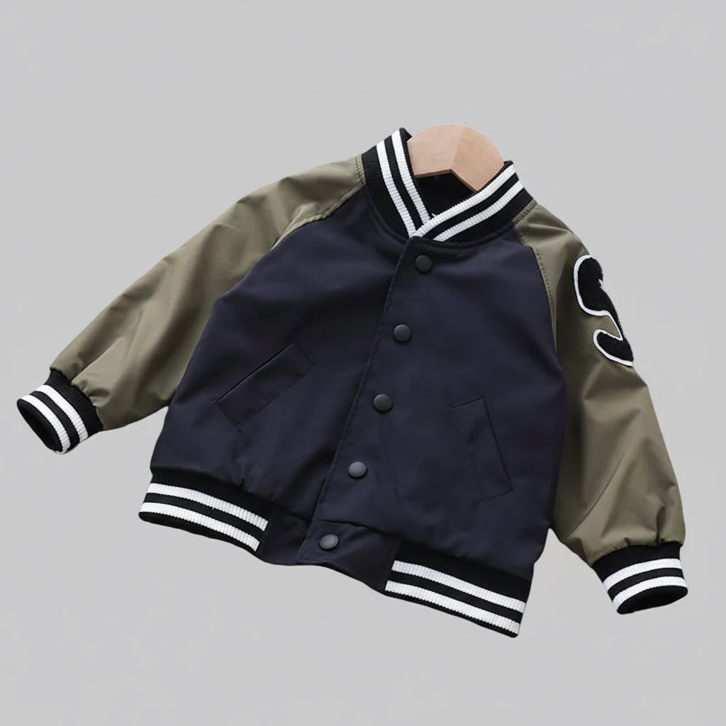 New Boys Handsome Baseball Uniform Coat Stand Collar Jacket - Kidnor