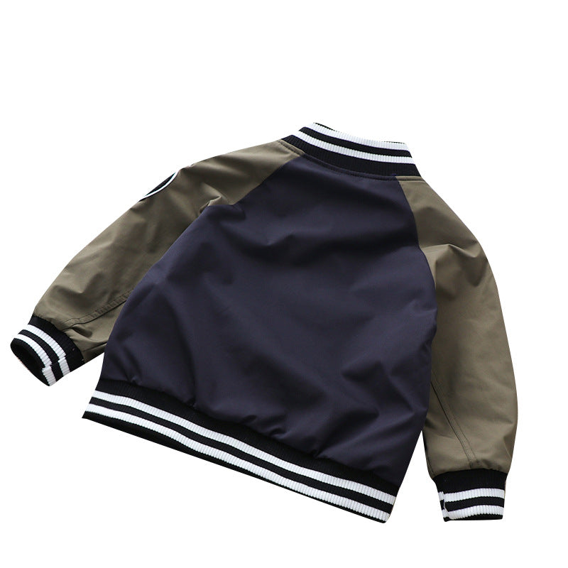 New Boys Handsome Baseball Uniform Coat Stand Collar Jacket - Kidnor