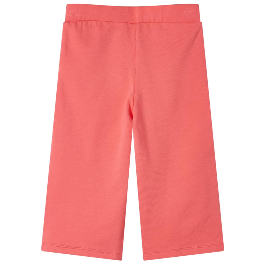 Children's wide-leg trousers, coral pink, size 116