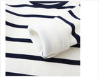 Striped Black White Pullover Sweater - Kidnor