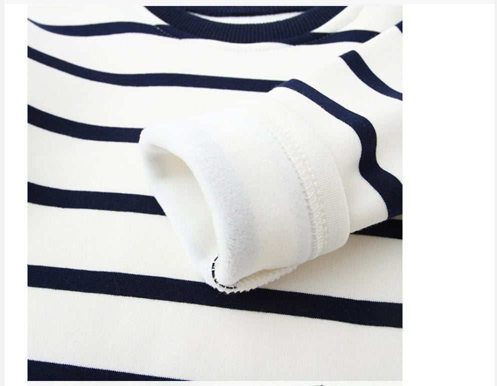 Striped Black White Pullover Sweater - Kidnor