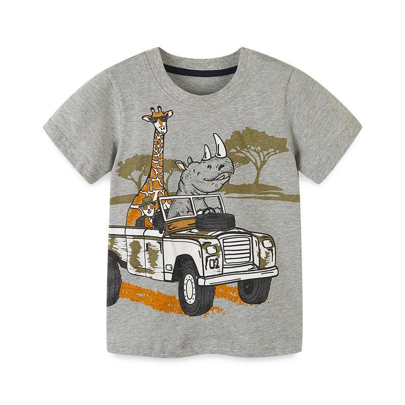 Kids' T-shirts Middle And Small Children's Cartoon-print