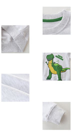 Boys Long Sleeve Cotton Printed Dinosaur Sweatshirt - Kidnor
