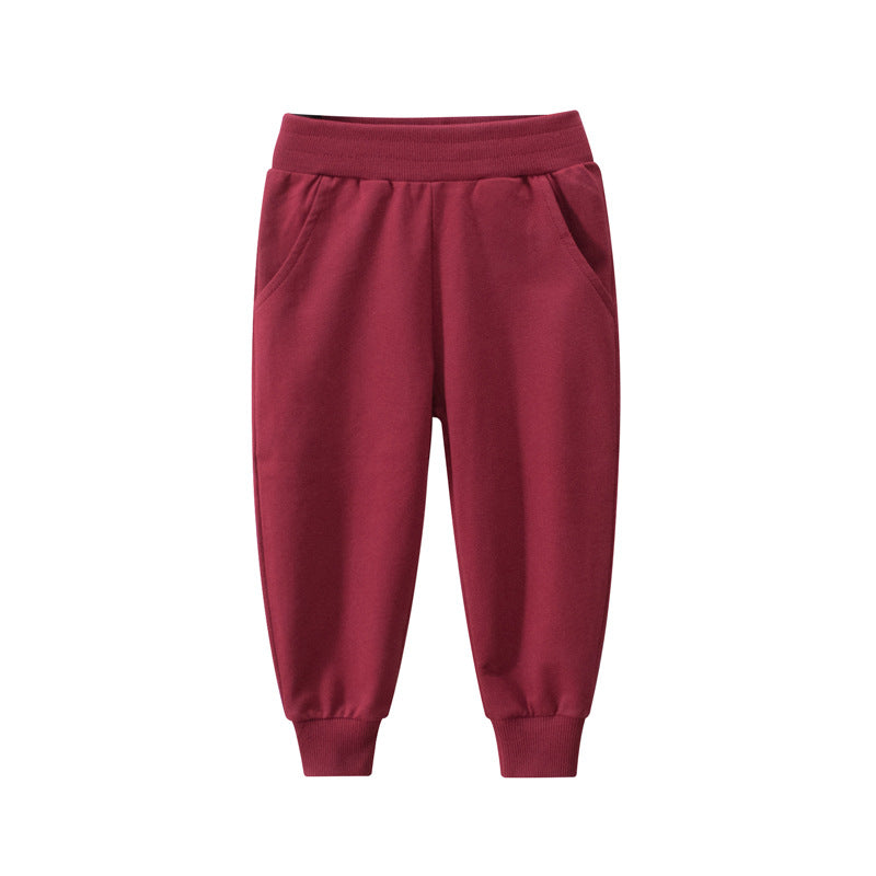 Boys Premium Cotton Sports Trousers, Autumn Comfort Fit - Kidnor