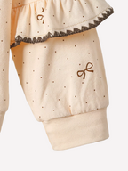Children's Bowknot Ruffle Sleeve Top and Pants Set - Kidnor
