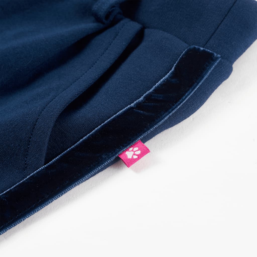 Children's trousers with black trim, navy blue, size 116