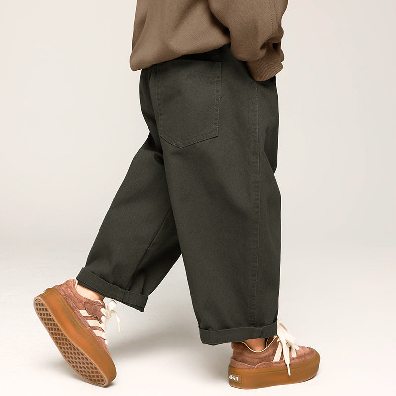 Boys' Casual Pants Solid Color Trousers Baggy Pants - Kidnor