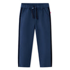 Children's trousers with black trim, navy blue, size 116