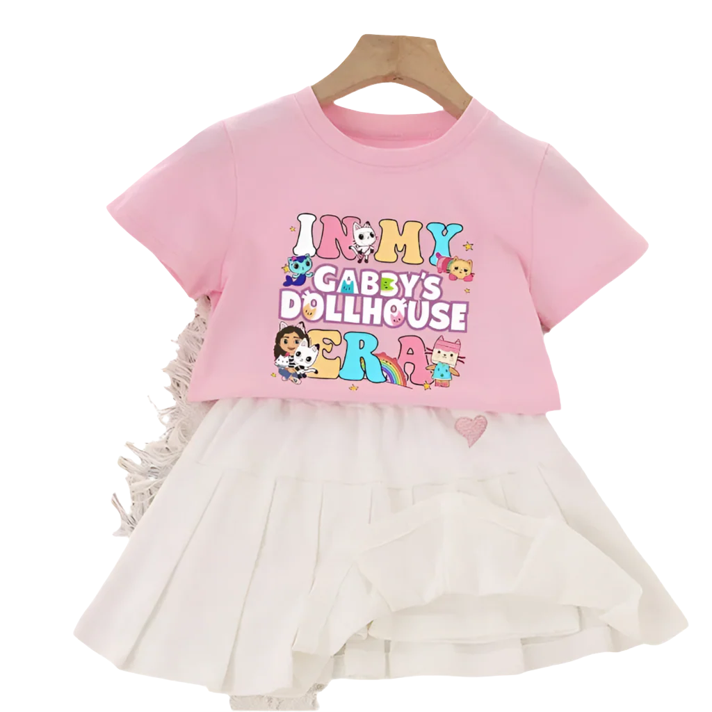 Girls Gabby Dollhouse Pleated Skirt Sets - Kidnor