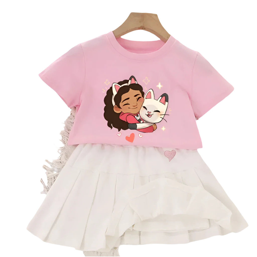 Girls Gabby Dollhouse Pleated Skirt Sets - Kidnor