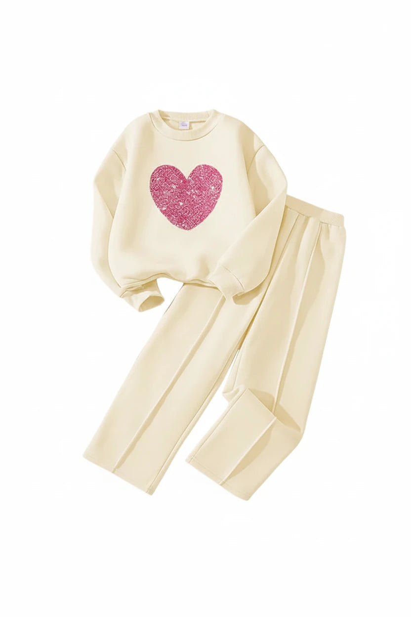 Girls Fleece Sweatshirt and Pants Set - Kidnor
