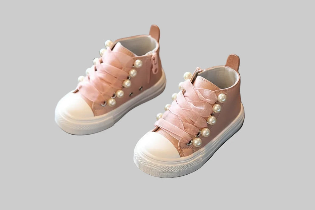 Girls' Princess shoes - Pearl & Rivet Design Waterproof Ankle shoes