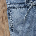 Baby Girl Denim Jumpsuit - Sleeveless Summer Romper