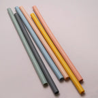 Baby Feeding Solid Color Reusable Silicone Straws Baby Food Grade Flexible Bent Straight Drinking Cup Straws Children Party Bar