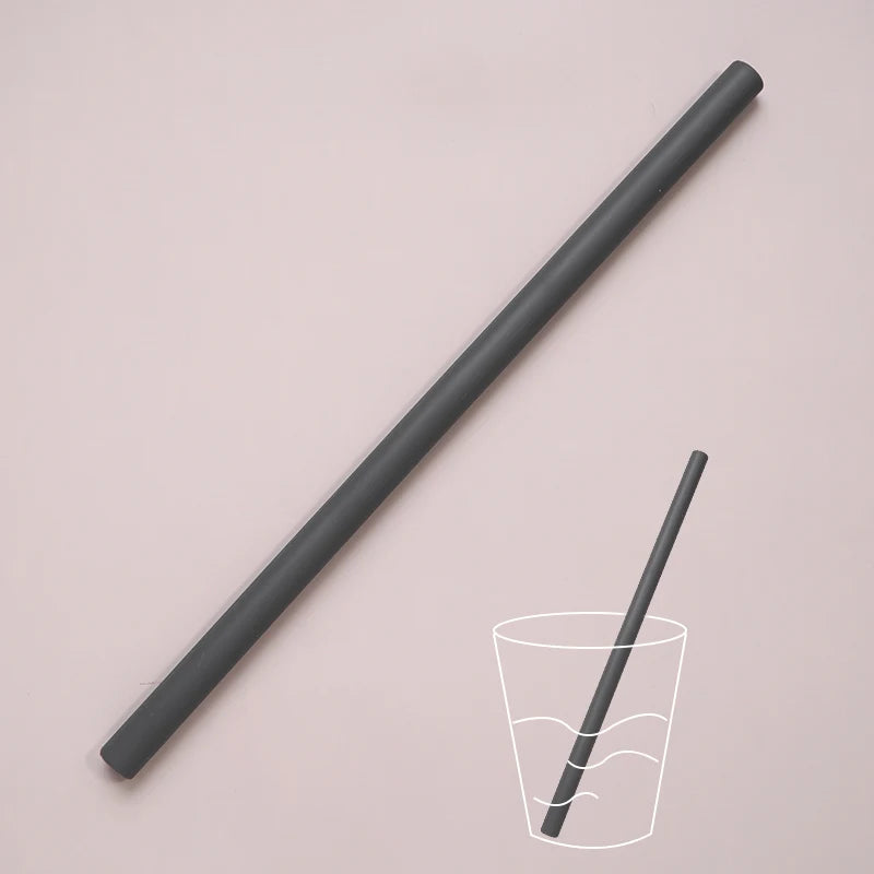 Baby Feeding Solid Color Reusable Silicone Straws Baby Food Grade Flexible Bent Straight Drinking Cup Straws Children Party Bar