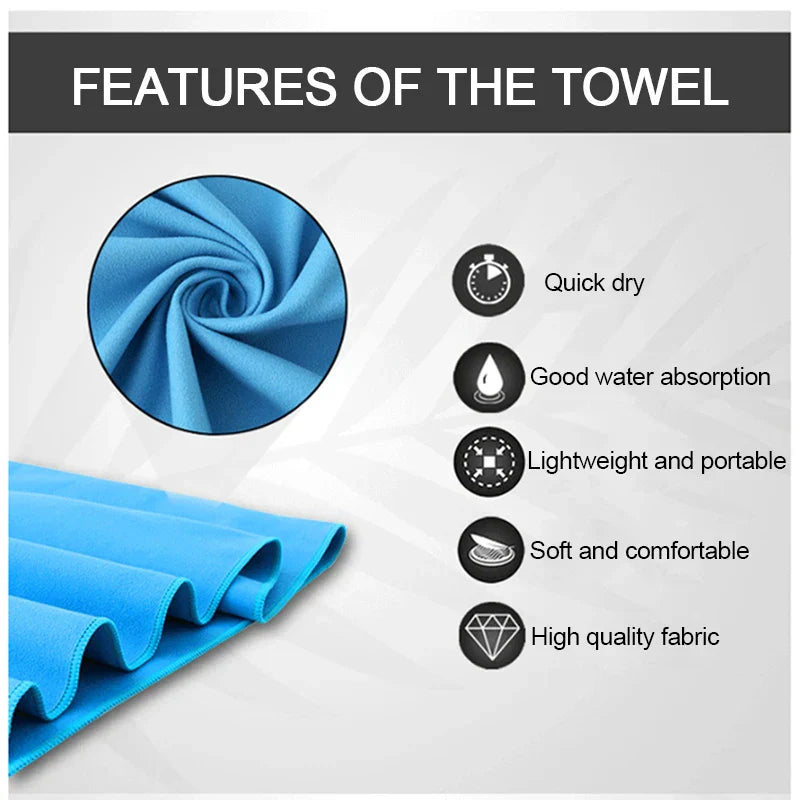 Microfiber Towels Fast Drying Lightweight (Blue)