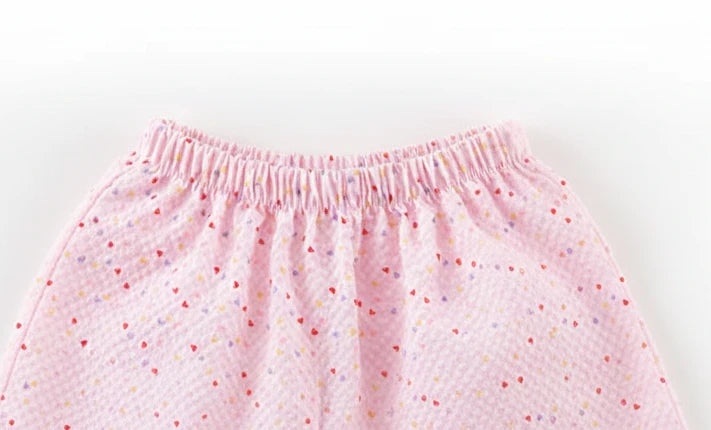Baby Girl Dot Print Top & Shorts Set - Summer Beach Outfit with Bow (0-3Y)