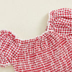 Girls' Plaid Ruffled Top & Skirt Set - 2-Piece Outfit Ages 1-5