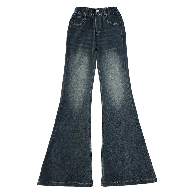Denim Flared Pants Vintage Slimming Jeans 10-14Y