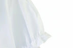 Girls' Doll Collar Bubble Sleeve Blouse - Ruffled Summer Top Ages 7-12